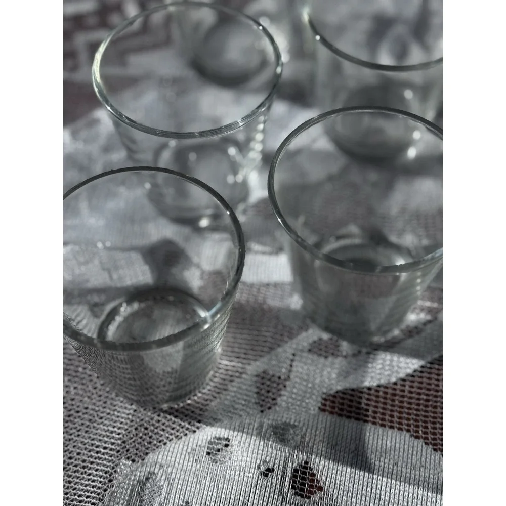 Set Of 6 Clear Glass Old Fashion Whiskey Tumbler Shooter Cocktail Glasses No Dmg